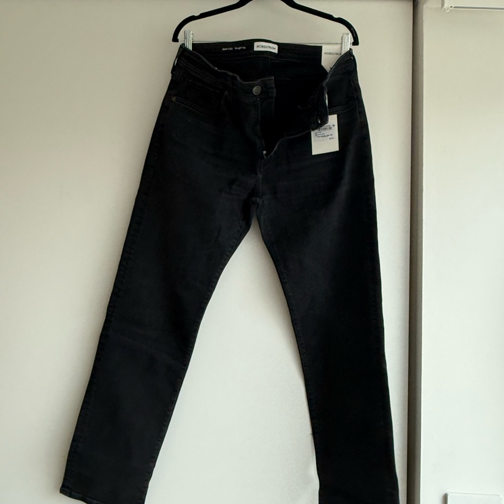 Nordstrom Men's Straight Jeans - Black